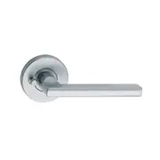 Gainsborough Lianna Lever Handle on Round Rose 60mm Privacy Set Satin Chrome