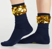 NEW WITH TAGS LADIES PETER ALEXANDER SIGNATURE SEQUIN SOCKS & BAG SIZE M/L