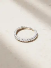 [MARIA TASH] MARIA TASH - Eternity 11mm 18-karat Gold Diamond Hoop Earring - Silver - One size One size Silver