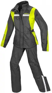 Spidi Touring Rain Kit Two Piece Ladies Motorcycle Rain Suit, yellow, Size L for Women