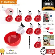 Quality Poultry Watering Solution - 8 Rubber Cups for Ducks, Bunnies & Chickens