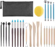 Clay Tools Kit, 25 PCS Polymer Clay Tools, Ceramics Clay Sculpting Tools Kits, A