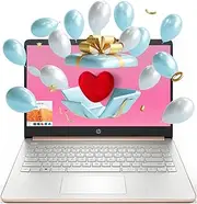 [HP] Essential Laptop, 14" HD Display, Intel Celeron N4120, 16GB RAM, 64GB eMMC, Webcam, HDMI, Wi-Fi, RJ-45, 1 Year Office 365, Windows 11 Home, Rose Gold