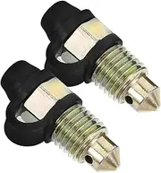 ETHZZLE 2pcs Motorcycle Bleeder Screws Caps for M10 Bolt Automotive Brake Bleeder Bolts Motorcycle Accessories