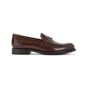 [Prada] Prada-Brown Brushed Calf Leather Loafers-Uomo 9 UK