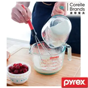 【Pyrex 康寧烘焙】耐熱玻璃單耳量杯3入組