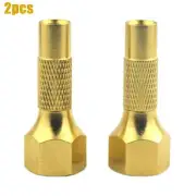 2 Pcs Heavy Duty Screw On Brass Tire Chucks For Car Tyre Inflator Gauge Part