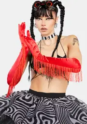 Hot Smokey Bandit Fringe Gloves