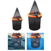 Foldable Floating Fish Basket Keeping Storage Heavy Duty Portable Mesh Bait Net