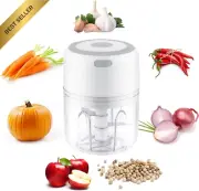 Electric Mini Food Chopper 250ML – USB Wireless Grinder for Garlic Meat Veggies