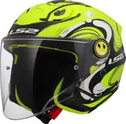 LS2 OF622 Funny II Glup Kids Jet Helmet, black-yellow, Size M Black Yellow