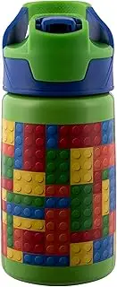 Avanti YumYum Auto Spout Insulated Drink Bottle, 375ml, Building Blocks