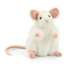 HANSA WHITE MOUSE REALISTIC CUTE SOFT ANIMAL PLUSH TOY 16cm **NEW**