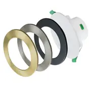 90mm LED Downlight 10w White+Satin Chrome CCT NOVADLUX01A CLA Lighting