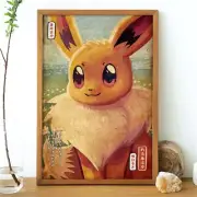 30x40 NO FRAME Retro Poster Eevee Canvas Painting Japanese Wall Art Prints