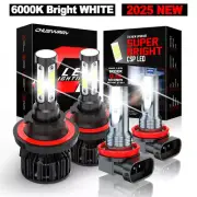 For Ford Flex 2009-2019 6500K LED Headlight Hi-Lo Beam + Fog Light 4 Bulbs Combo (for: Ford)