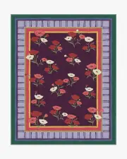 245' x 305' | Machine Washable Runner Rug | Kid & Pet Friendly | Indoor Rug | Iris Apfel Ambroeus Royal Plum Tufted Rug | Ruggable