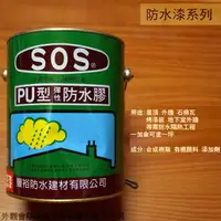 在飛比找樂天市場購物網優惠-SOS PU型彈性防水膠 綠色 透明 (底漆專用) 1加侖 