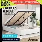 ALFORDSON Bed Frame Queen Double King Single Gas Lift Storage Foundation Boucle