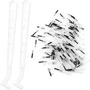 100Pcs Dental Disposable Composite Brush Tips, 2 Brushes Handles for Dentistry Medicine, Remove Dental Calculus, Sterilizable