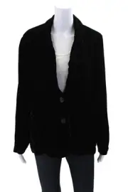 Velvet by Graham & Spencer Womens Velvet Kyla Relaxed Blazer Black Size XS