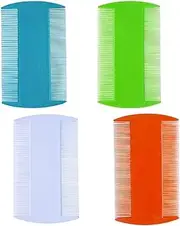 CNZON 4 Pieces Colorful Hair Combs Set, Hair Combs Set，Double Sided Fine Tooth Combs