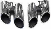 Modified Parts Stainless Steel Muffler Tips Compatible For Porsche 971GTS Panamera Tail tip Exhaust 2010~2013 2014~2016 2017~2022(17 to 23 silver 02)