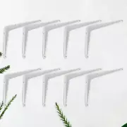 10PCS Triangle Brackets Rustic Shelf Bracket Angle Shelf Support Metal Corner