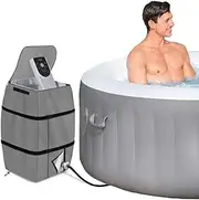 Okcool Hot Tub Spa Heater Pump Cover,Inflatable Hot Tub Pump Cover,Suitable for Most Hot Tub Spa Heater Pump on Market (Grey,Square), 5016-GREY