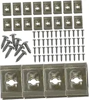 GALPADA 100 Pairs Self Tapping Screw Wire Clips Set Durable Wire Fixing Tool for Fences and Rails Easy Installation Cable Clamp for Outdoor Use