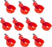 Chicken Watering Cups - Automatic PVC Chicken Drinker for Poultry,Solid Watering System Food Feeder for Chick, Bunny, Duck, Turkey