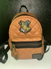 Harry Potter Quilted Crest Loungefly mini backpack Nwt