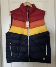 Marine Layer Men’s Large Archive Portillo Puffer Vest Sunset Colorblock
