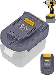 MT20DL for Makita 18V Li-ion Battery Convert to Dewalt 20V DCB206 DCB204 DCB200 Battery for Dewalt 20V Cordless Power Tools with USB Socket & Type-C