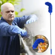 Gutter Cleaning Brush Telescope Rod Roofing Guard Cleaning Brush Sturdy OY