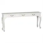 STEWART SOLID MAHOGANY SOFA TABLE CONSOLE TABLE HALL TABLE 3-DRAWERS WHITE 180CM