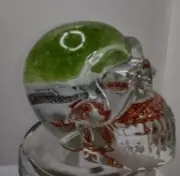 Orgonite Skull With Peridot And Copper