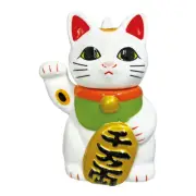 Sunart Maneki Neko Sake Set Tokkuri & Ochoko White Unique Gift New
