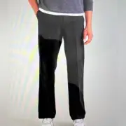 DOCKERS BLACK SIGNATURE D4 RELAXED FIT KHAKI PANTS PLEATED INDIVIDUAL FIT WAIST