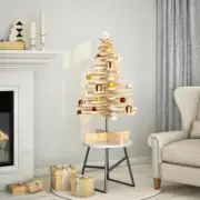 Wooden Christmas Tree For Decoration 100cm Solid Pine Eco Friendly Holiday Decor