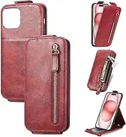 Compatible with Motorola Edge 30 Pro/Edge X30 Case,Compatible with Motorola Edge Plus 2022 / Edge+ 5G UW 2022 Card Slots Flip Stand Magnetic Clasp Wallet Zipper Red