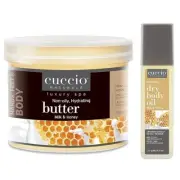Cuccio Naturale Dry Body Oil Milk & Honey 4 oz + Milk & Honey Butter 26 oz