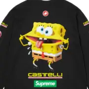 Supreme Sponge Bob SquarePants Castelli Long Sleeve tee Black XL In Hands