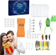Fishing Lure Advent Calendar 2023 - Fishing Tackle Bait Advent Calendar - Realistic Effective Fishing Countdown Calendar Father & Husband