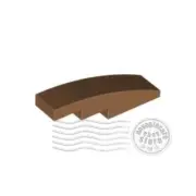 2x LEGO 61678 Slope Curved 4x1 Medium Nougat | 6433730