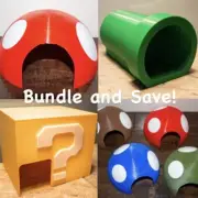 Super Mario Bros Reptile Hide Bundle for Leopard Geckos and Other Reptiles