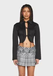 Awesome Baddie Tie Front Shirt