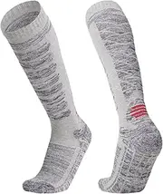 [Generic] Long Ski Socks for Winter Sports Skiing and Snowboarding Hiking Socks Grey 40-45
