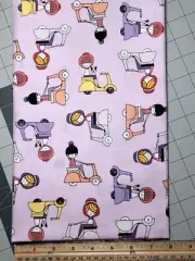 Oui Oui Paris France By Robert Kaufman Pink CEA Fabric Fat Quarter 18x21 Quilt