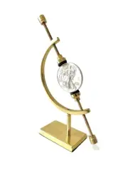 Brass Sphere Holder Display Stand, Caliper Style Artifact Display Stand For M...